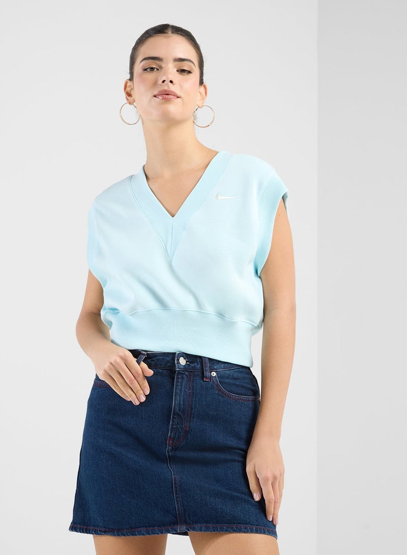 Nike W NSW PHNX FLC SLVLS VNECK CRP - Image 1